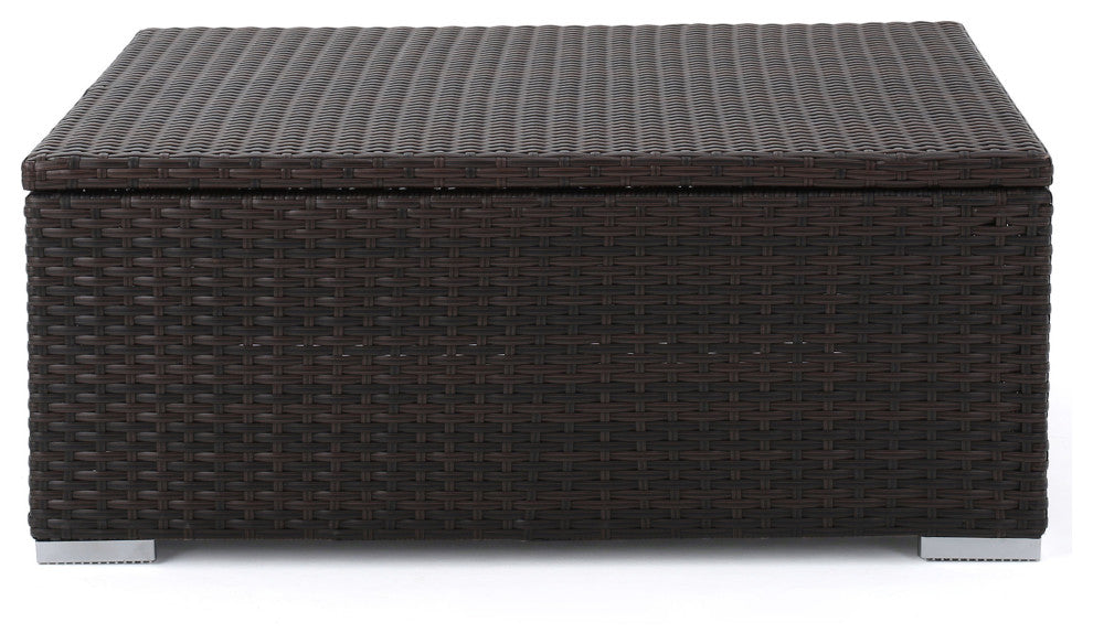 Outdoor Wicker Storage Coffee Table