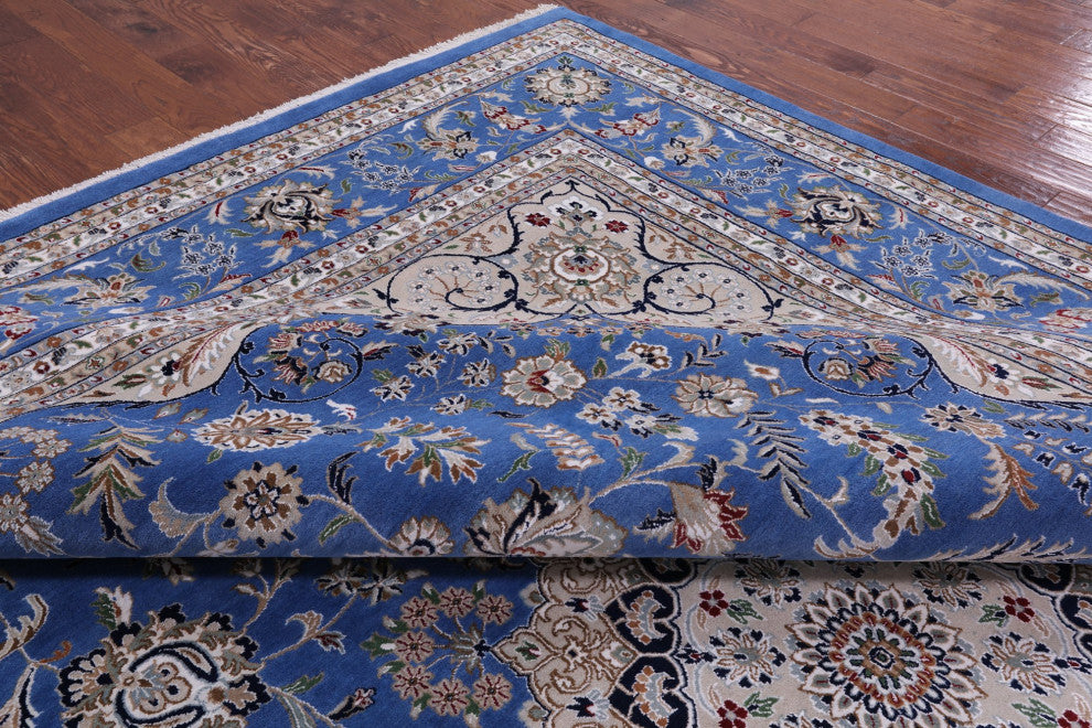 Persian Nain Wool and Silk Handmade Rug 11' 9" X 15' 3" Q6133