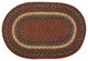 Burgundy/Gray Oval Braided Rug 8'x11'