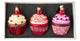 Noble Gems Cupcake Glass Ornament Set, 3-Piece Set