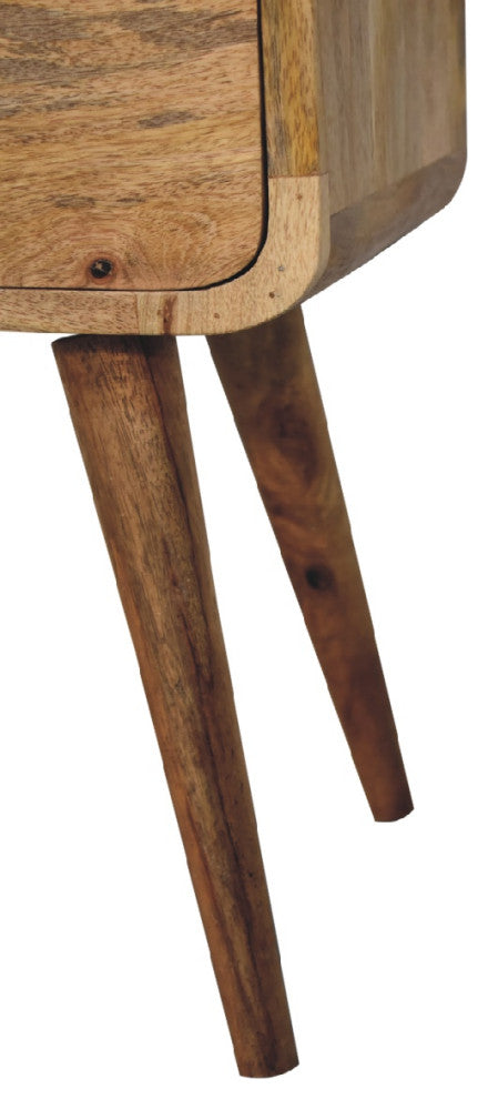 Mini Oak-ish Curved Nightstand