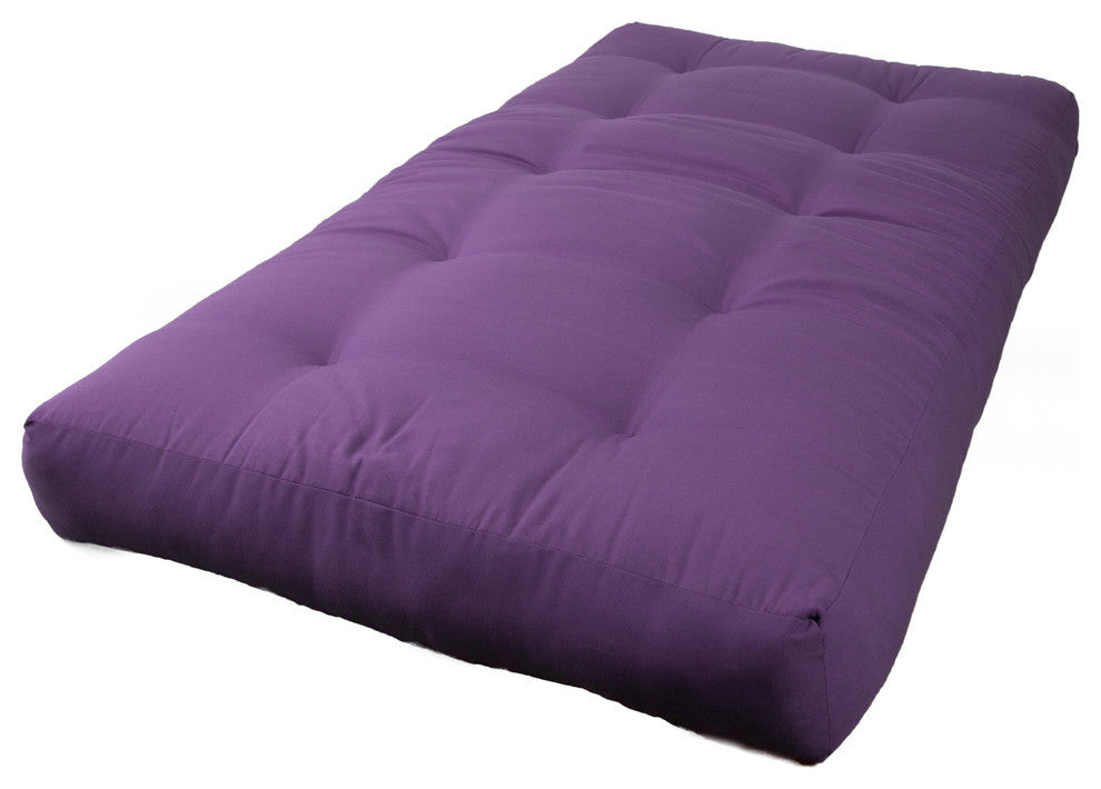 Blazing Needles Renewal 8" Twill Twin Futon Mattress, Grape