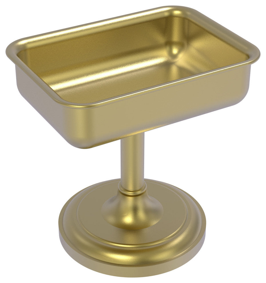 Vanity Top Soap Dish, Satin Brass
