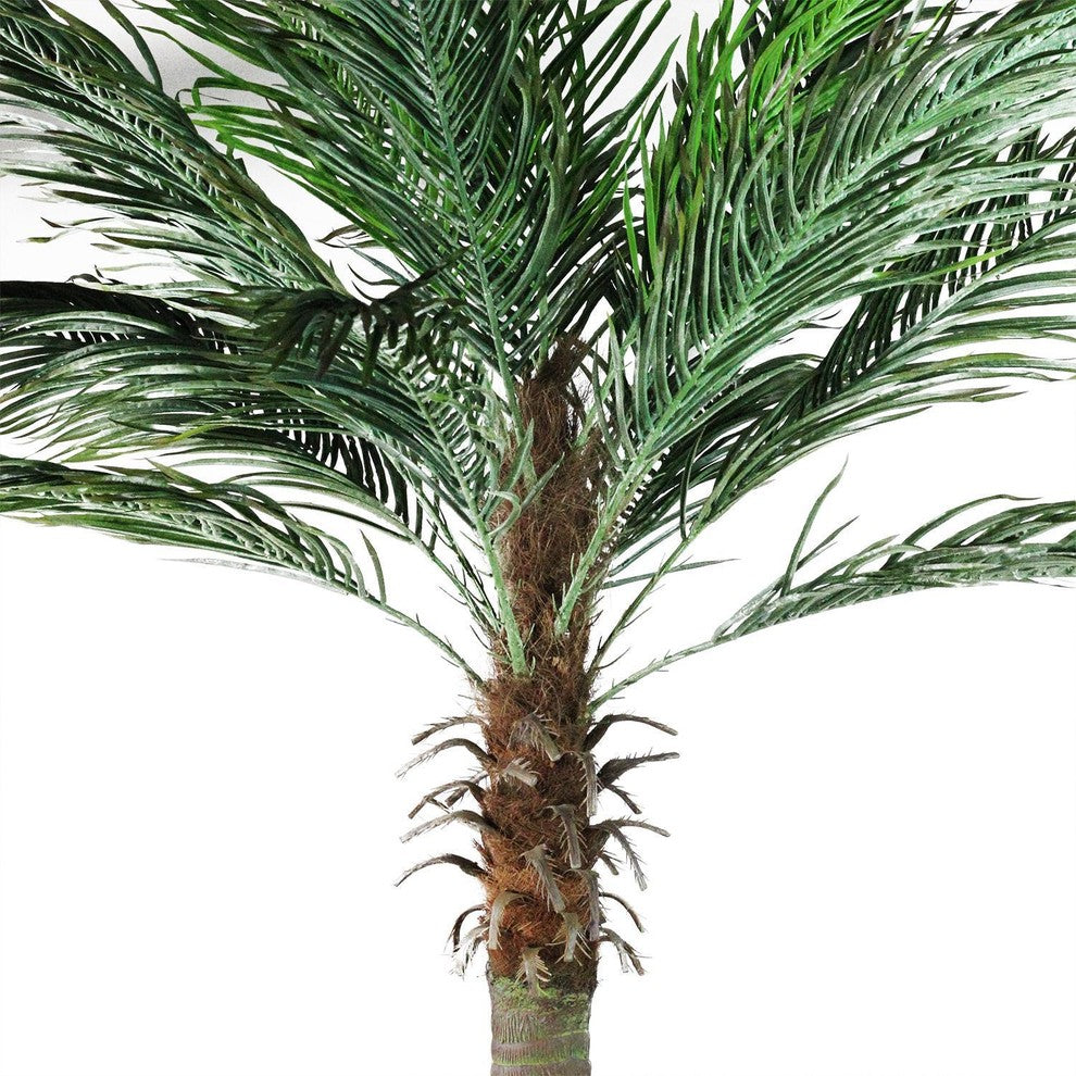 6' Decorative Potted Artificial Brown and Green Phoenix Palm Tree