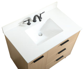 Home Living Modern Natural Oak-Light Bathroom Vanity, Maple, 36"