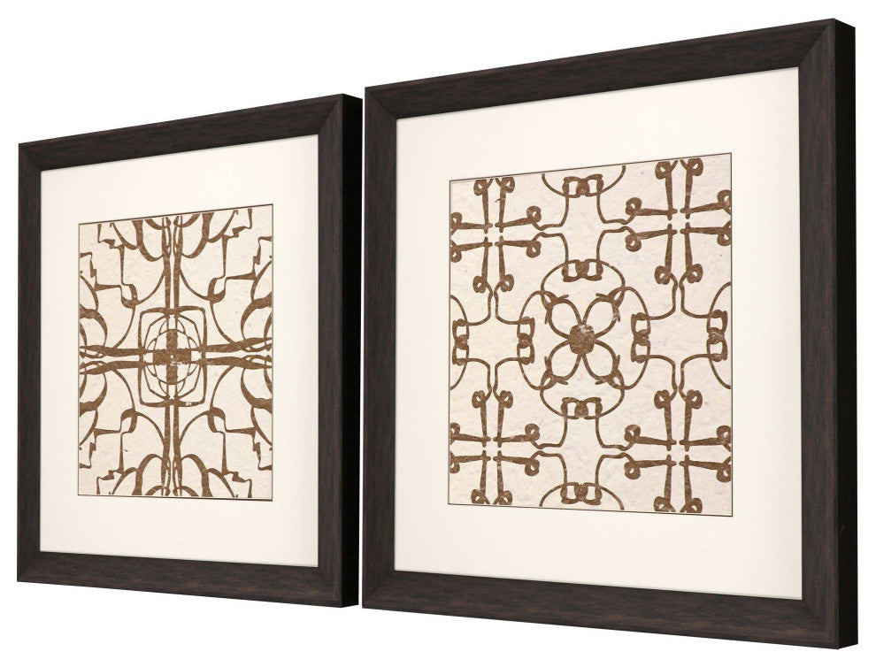 Motif on Cream II Artwork, 2-Piece Set