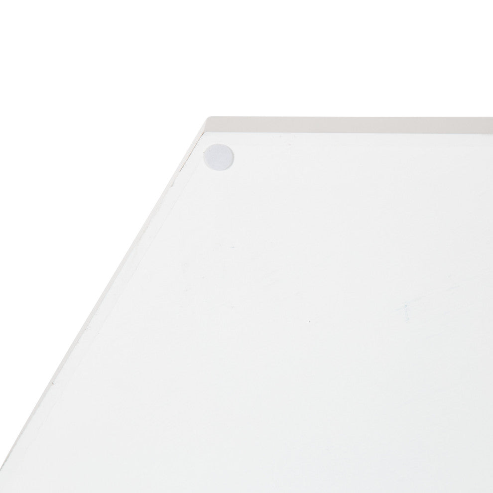 Lipton Hexagon Decorative Tray with Metal Handles, White/Mirror 18x18
