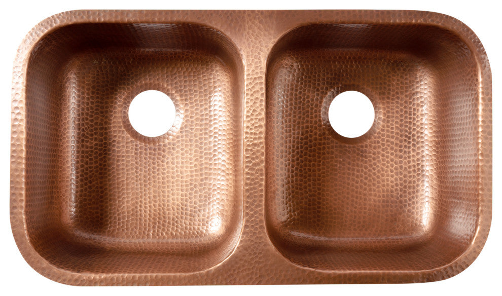 Orwell Copper 32" Double Bowl Undermount Kitchen Sink
