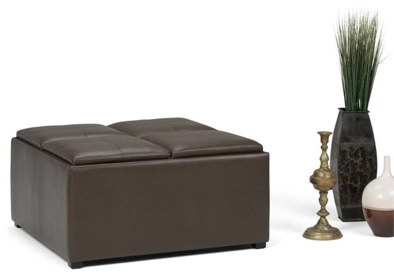 Avalon Square Coffee Table Storage Ottoman