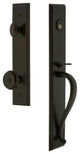 Carre' 1-Piece Dummy Handleset, S Grip and Bouton Knob, Timeless Bronze, 848908