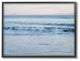Coastal Evening Beach Waves Photograph Framed Giclee Texturized Art, 11"x14"