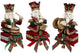 BAND OF NUTCRACKER STOCKING HOLDER 11inches SET OF 3