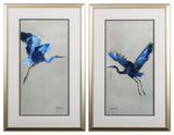 Blue Heron Wall Art, 2-Piece Set