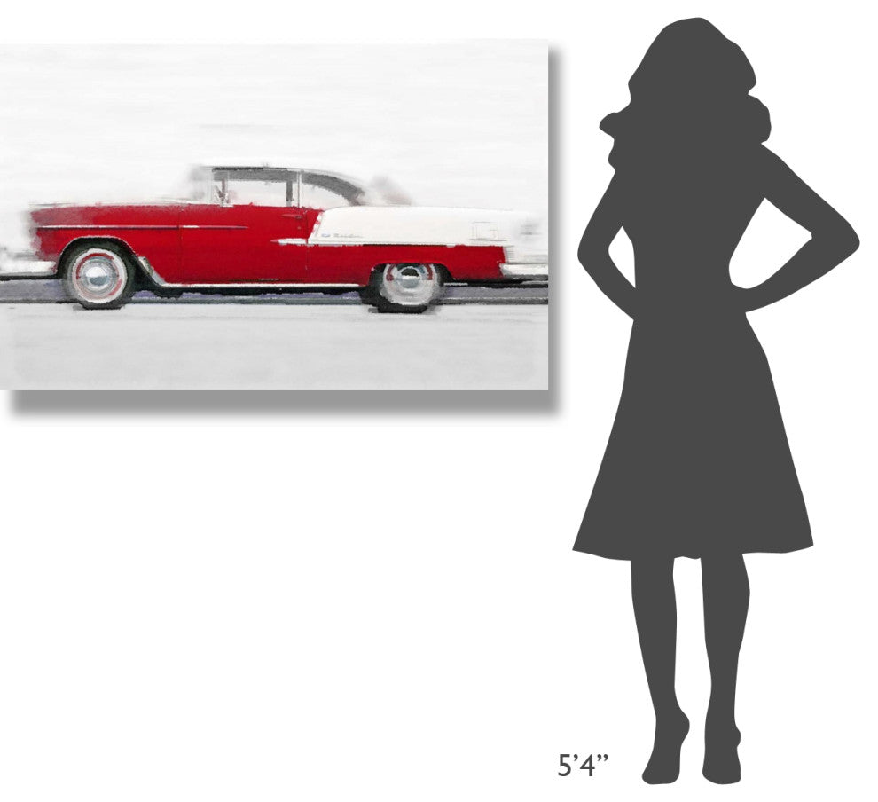 "1955 Chevy Bel Air Watercolor" Fine Art Print