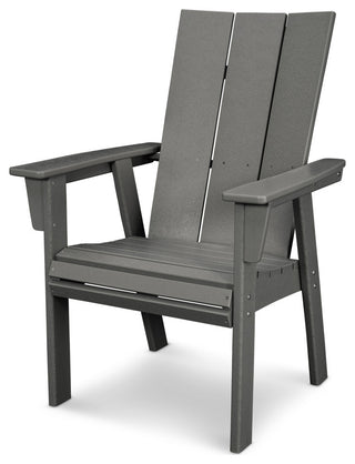 POLYWOOD Modern Adirondack Dining Chair, Slate Gray
