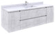 Fresca Formosa Modern 59" Rustic White Wall Hung Bathroom Cabinet