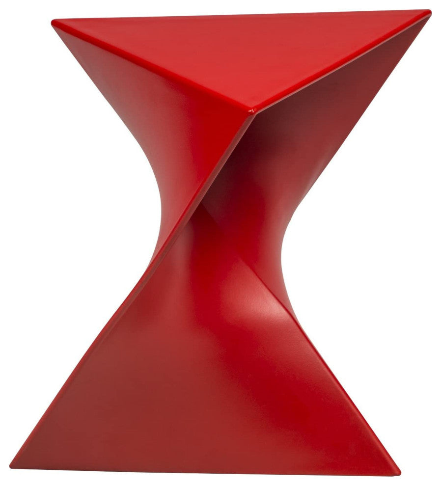 LeisureMod Randolph Modern Side Table, Red
