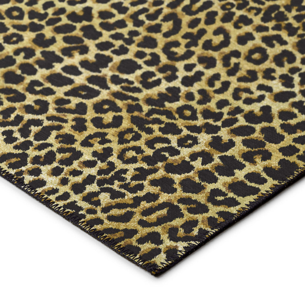 Indoor/Outdoor Mali ML2 Gold Machine Washable 6' x 6' Round Rug
