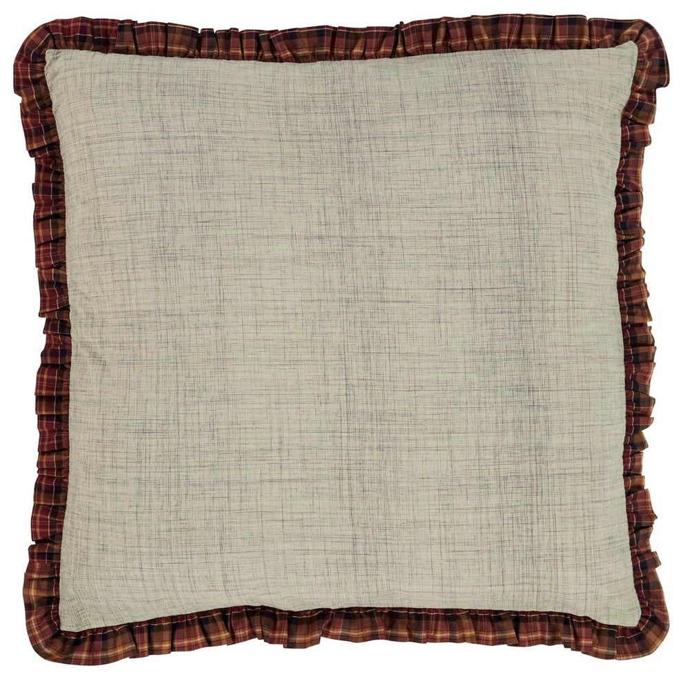 Abilene Star Quilt, Red, Tan, Brown, Fabric Sham, Euro