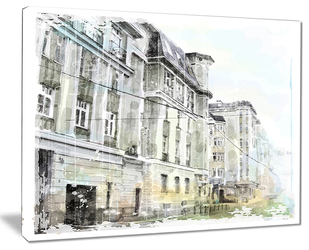 "Watercolor Dark Illustration" Canvas Print
