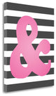 "Faux Pink Ampersand 2" By Jo Moulton, Giclee Print on Gallery Wrap Canvas