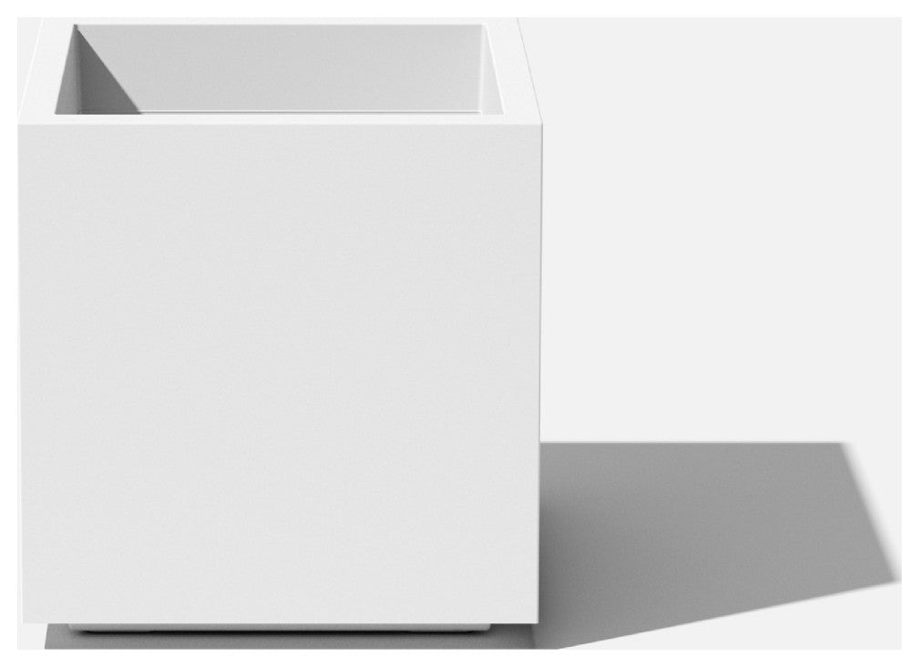Veradek Block Series Cube Planter, White, Medium