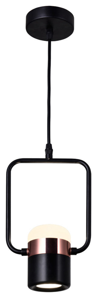 Moxie LED Down Mini Pendant With Black Finish