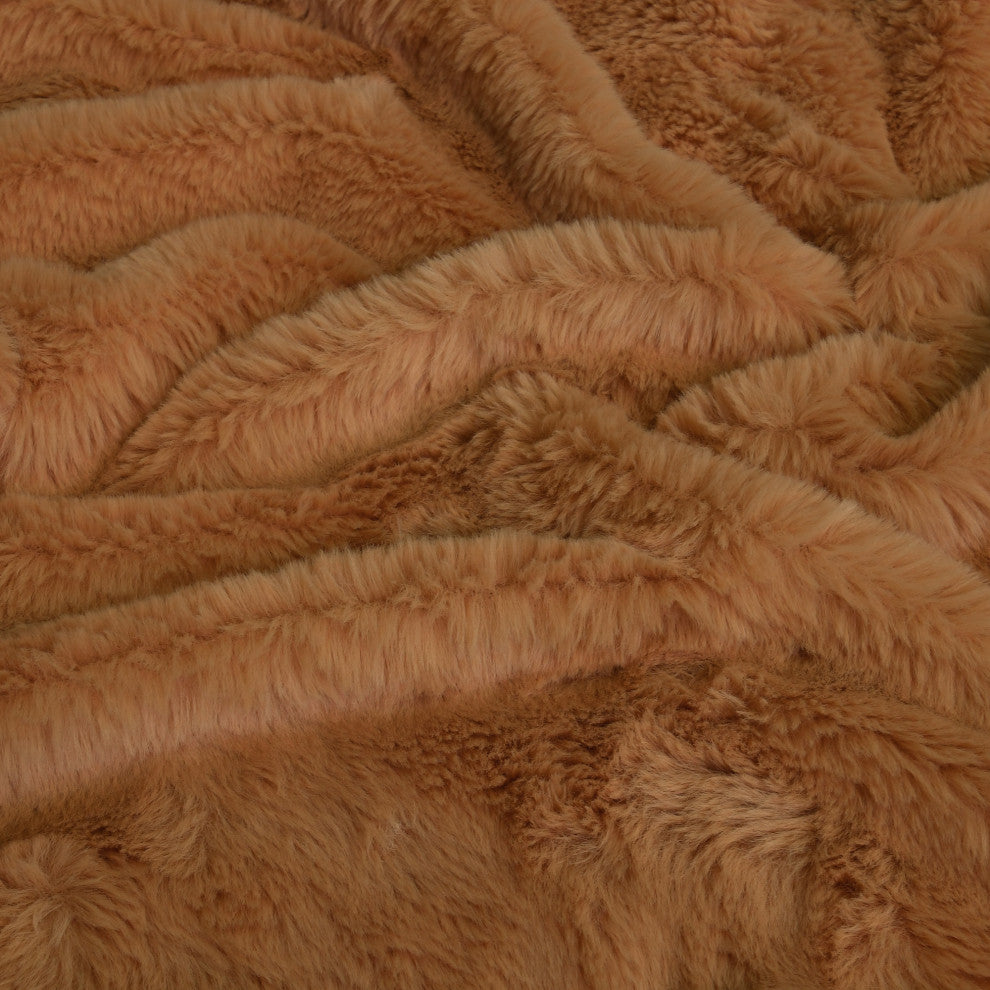 Faux Fur Bedrest Shell, Umber, 28"x30" X17"
