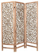 60 X 69 Brown 3 Panel Wood Foldable  Screen