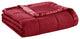 Madison Park All-Seaon Moisture Management Blanket, Burgundy Red, Twin