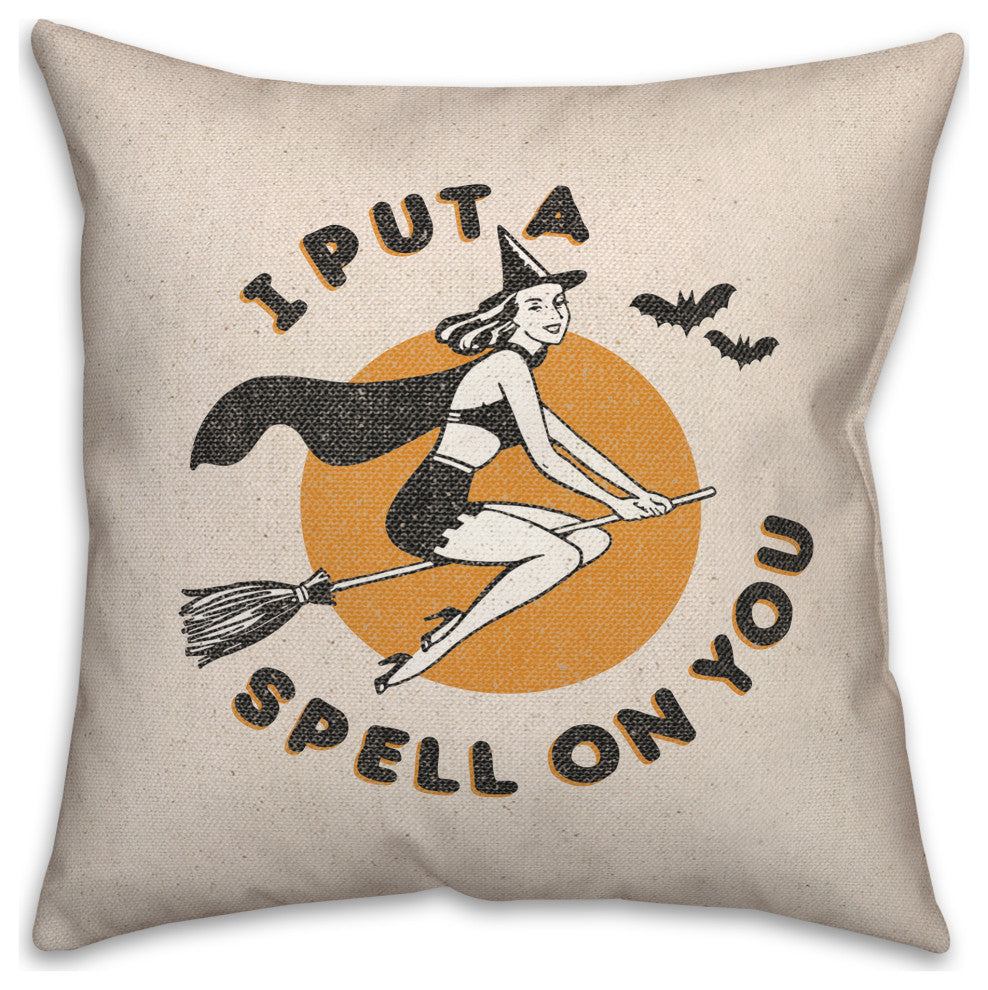 Retro Witch 18x18 Spun Poly Pillow