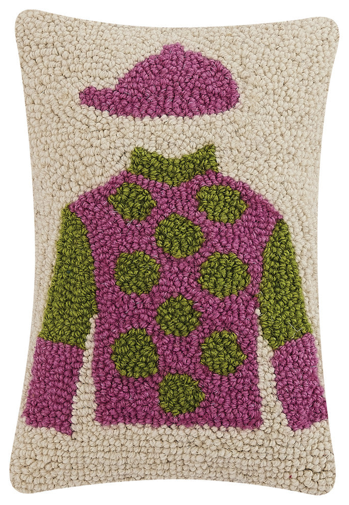Horseshirt Pink and Green Hook Pillow