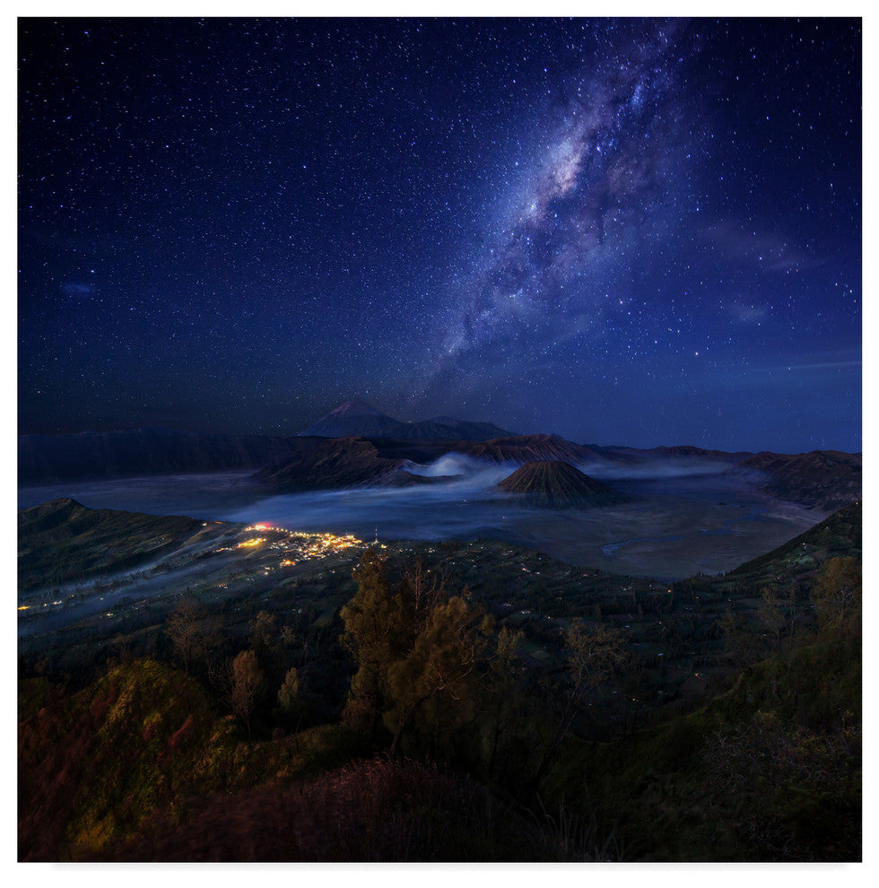 Gunarto Song 'Monster Galaxy In The Mountains' Canvas Art, 18"x18"