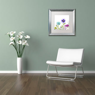 Color Bakery 'Avril II' Matted Framed Art, Silver Frame, White Mat, 11x11