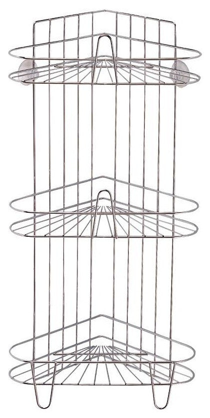 Simple Spaces SS-SC3-29-CH-3L Shower Caddy, 3-Tier, Polished Chrome