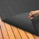 Indoor Outdoor Double-Ribbed Carpet WithSkid-Resistant Back Black 6' X 50'