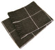 100% Baby Alpaca Squares Throw, All Natural, Charcoal