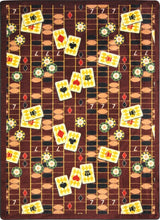 Games People Play Rug, Feeling Lucky, 5'4"x7'8", Rust