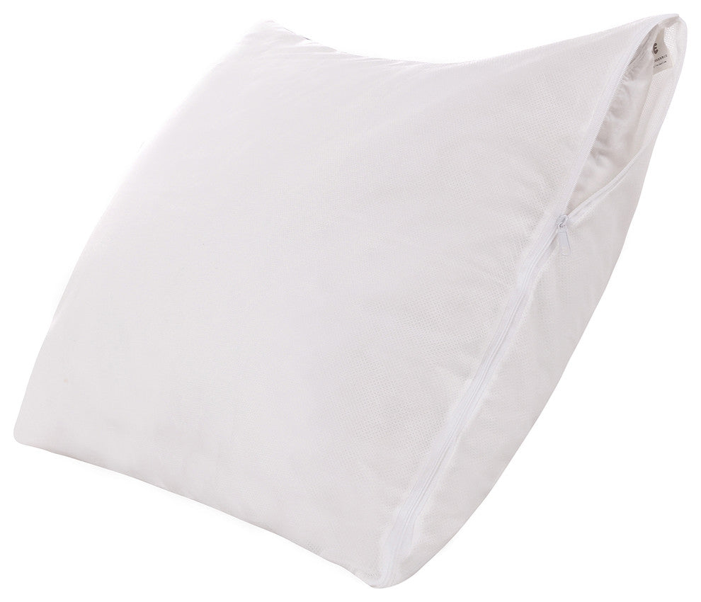 Permafresh Antibacterial and Water Resistant Bed Pillow Protector, 4 Pack, White