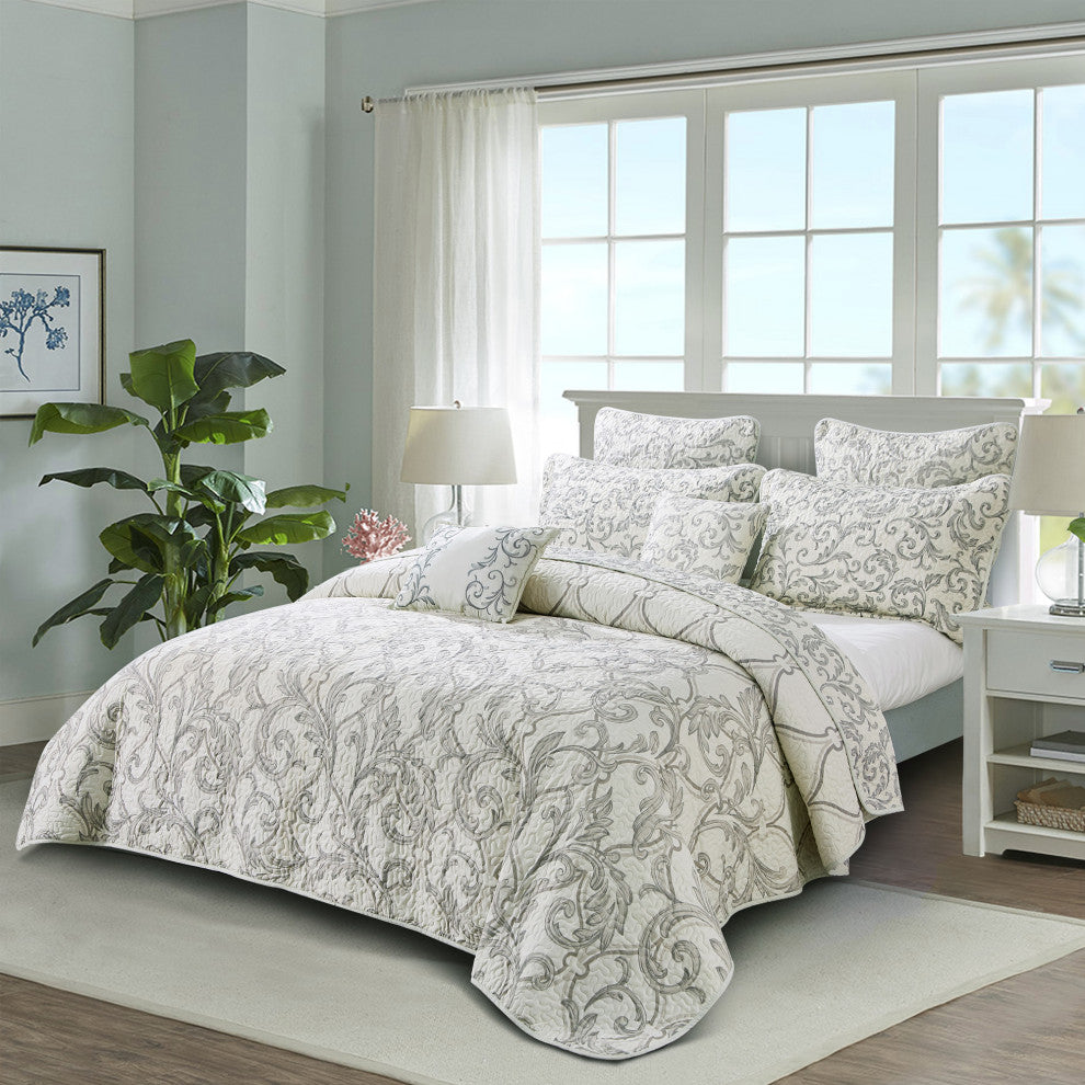 Marisol Quilted 7-Piece Bed Spread Set, Oversized King