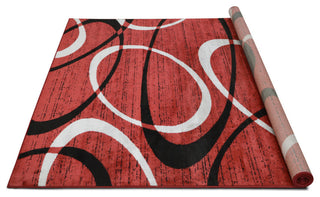 Modern Accent Rug, Scarlet Red, 9'8"x7'5"
