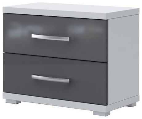 IOLA Nightstand, White/Grey