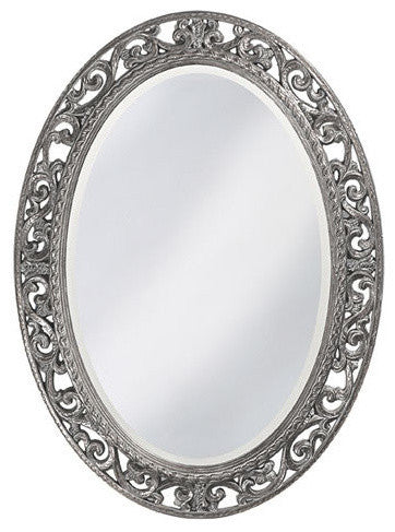 Suzanne Oval Mirror, Nickel