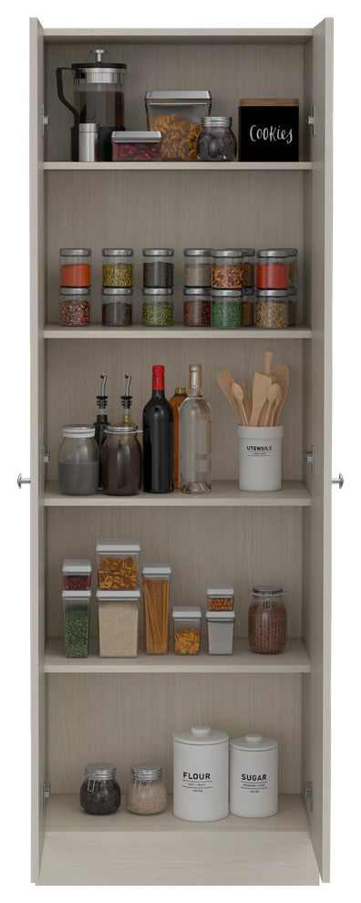 DEPOT E-SHOP Dakari Multistorage Cabinet, White Washed Oak