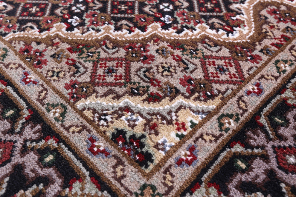 2' 7" X 10' 3" Runner Persian Tabriz Handmade Wool & Silk Rug - Q13025