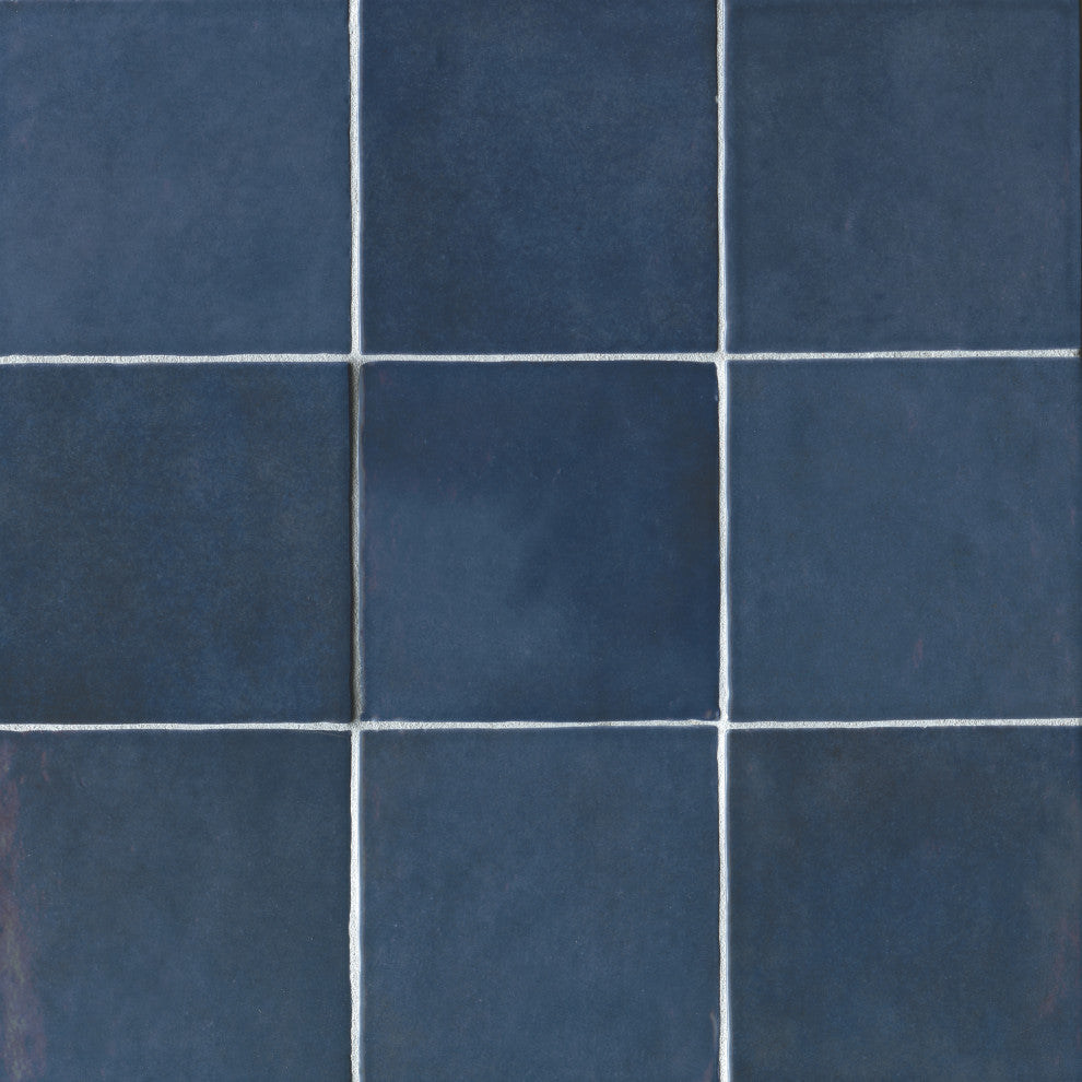 Cloe 5"x5" Artisan Ceramic Subway Tile, Blue