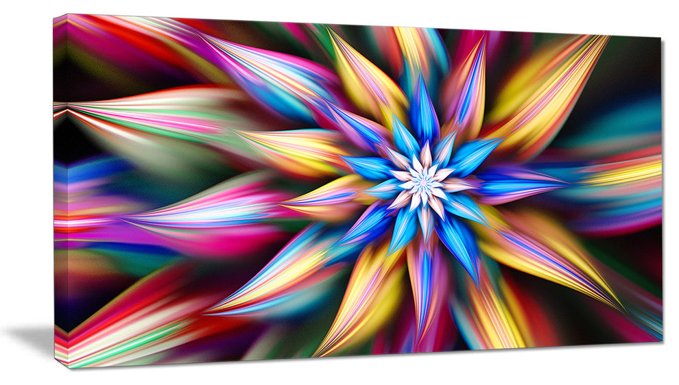 Exotic Multi Color Flower Petals, Floral Canvas Art Print, 40x20