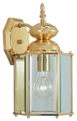 Outdoor Basics Outdoor Wall Lantern, Polished Brass