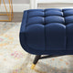 Accent Chair Bench, Velvet, Dark Blue, Modern, Living Lounge Hotel Hospitality