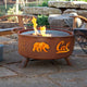 Customizable NCAA Logo Fire Pit, Rust Patina, Cal Berkeley